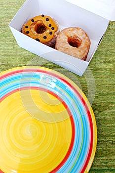 Take out doughnuts snack