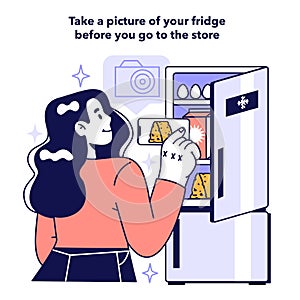 Take a picture of your fridge before you go to the store to optimize