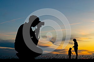 Take pictures at sunset