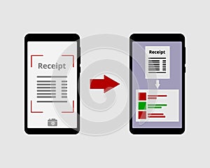 Take Pictures of Your Receipts and Expenses with Optical Character Recognition OCR application photo