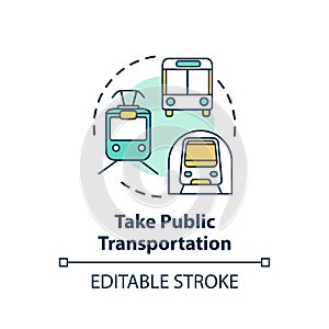 Take public transportation concept icon