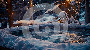 Take a refreshing soak in the outdoor hot tub surrounded by snow and under the stars for a truly unique and immersive