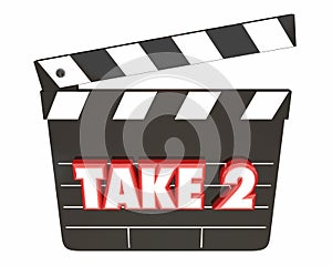 Take 2 Two Second Retry Redo Scene Movie Clapper