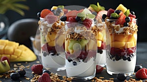 Take your fireside snacking game to the next level with these beautiful fruit parfaits. Layers of seasonal fruit and photo