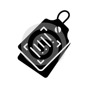 Take your hands on this amazing flat outline style icon of barcode tag