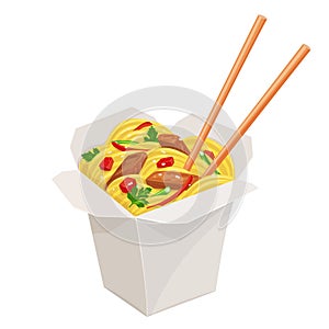 Takeaway carton wok box