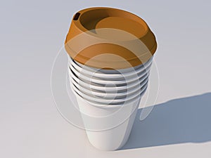 Takeaway coffee cups