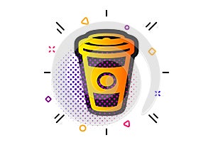 Takeaway Coffee or Tea icon. Hot drink. Vector