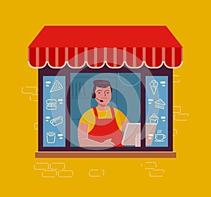 Takeaway food. Restaurant, eatery menu vector illustration