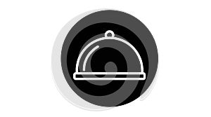 Black and White Simple Flat Food Icon