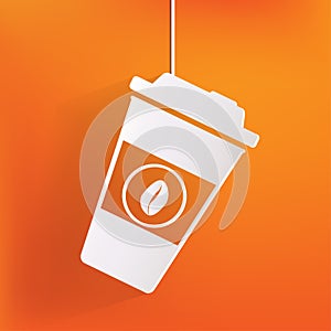 Takeaway paper coffee cup ico