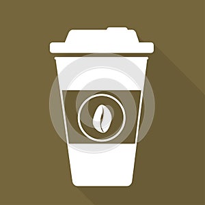 Takeaway paper coffee cup ico