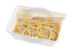 Takeaway spaghetti Aglio e Olio photo