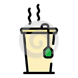 Takeaway tea icon vector flat
