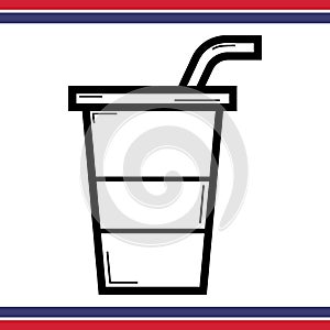 Takeawaycup. Vector illustration decorative design