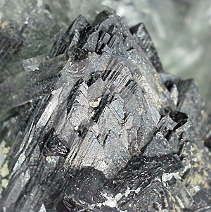 Pyramidal crystals of the antimony containing metallic mineral tetrahedrite