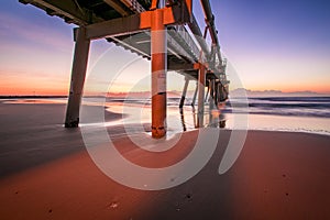 Red Tones Sand Pumping Jetty Gold Coast Australia