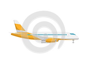 Takeoff passenger airplane isolated icon