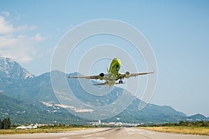 Takeoff passenger plane