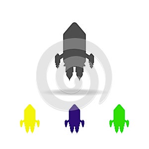 takeoff rocket multicolored icons. Element of UFO icon Can be used for web, logo, mobile app, UI, UX