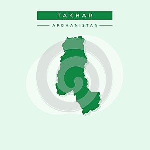Vector illustration vector of Takhar map Afghanistan