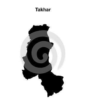 Takhar outline map