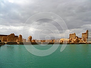 Takht-e Soleyman lake and temple in Takab , UNESCO World Heritage in Iran photo