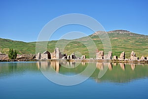 Takht-e Soleyman lake and Zoroastrian temple , UNESCO World Heritage , Iran photo