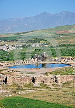 Takht-e Soleyman lake and Zoroastrian temple , UNESCO World Heritage , Iran photo