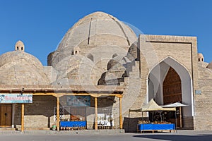 Taki-Zargaron, bazaar of Bukhara, in Uzbekistan photo