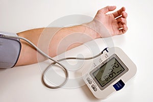 Taking blood pressure