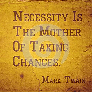 taking chances Twain