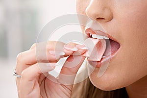 Taking chewing gum