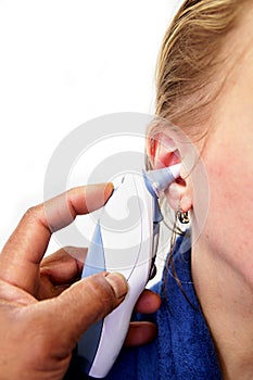 Taking ear temperature