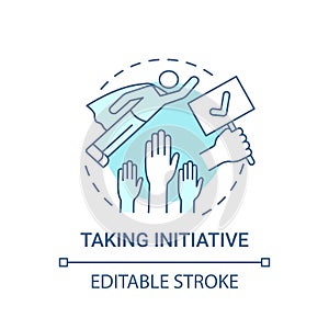 Taking initiative concept icon