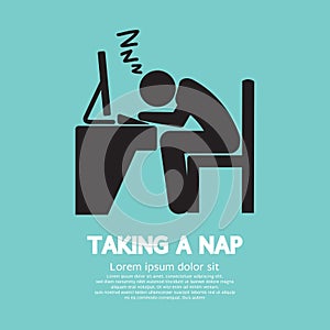 Taking a Nap Graphic Symbol photo