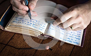 Writing in journal photo