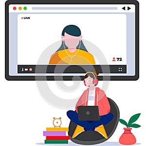 Online video course Illustration