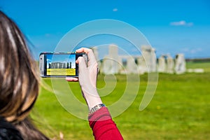 Taking a photo of Stonehenge