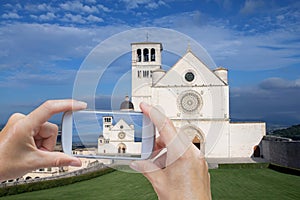 Taking picture of the Assisi (Umbria, Italy)