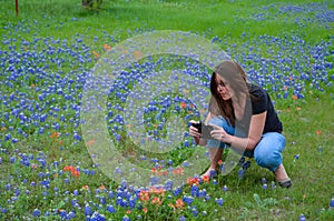 Taking Pictures of Bluebonnets