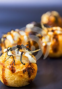 Takoyaki, Japanese food is popular with both Japanese and Thais