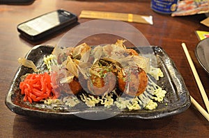 Takoyaki japanesse food in Japan photo