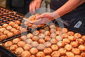 Takoyaki, popular japanese street food