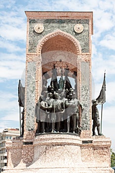 Taksim Monument in Beyoglu Istanbul Turkey