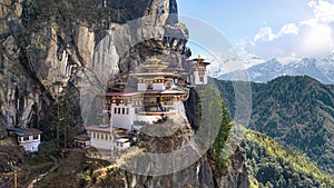 Taktshang Goemba or Tiger's nest Temple on mountain, Bhutan