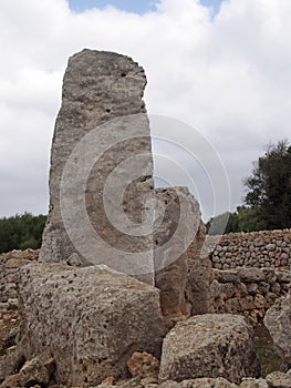 Talaiot de Trepuco megalithic Taula monument and standing stone in Menorca Spain