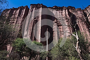 Talampaya National Park is a national park located in the La Rioja Province, Argentina. The landscape is the result of erosion by