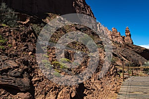 Talampaya National Park is a national park located in the La Rioja Province, Argentina. The landscape is the result of erosion by