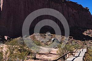 Talampaya National Park is a national park located in the La Rioja Province, Argentina. The landscape is the result of erosion by